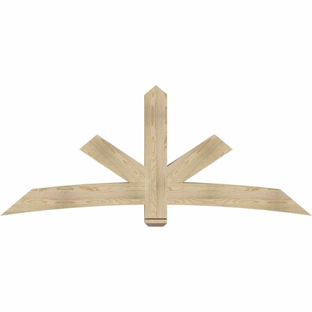 Ekena Millwork Alberta Rough Sawn Timber Gable Bracket, Douglas Fir, 84"W x 35"H x 6"D x 6"F, 10/12 Pitch GBW084X35X0606ALB00RDF